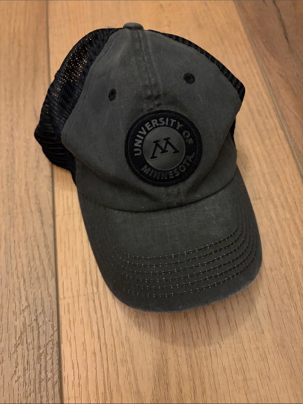 University of Minnesota Washed Black Trucker Cap